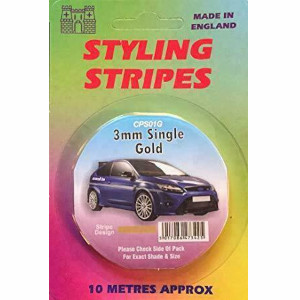Auto Styling Stripes 3mm Single Gold